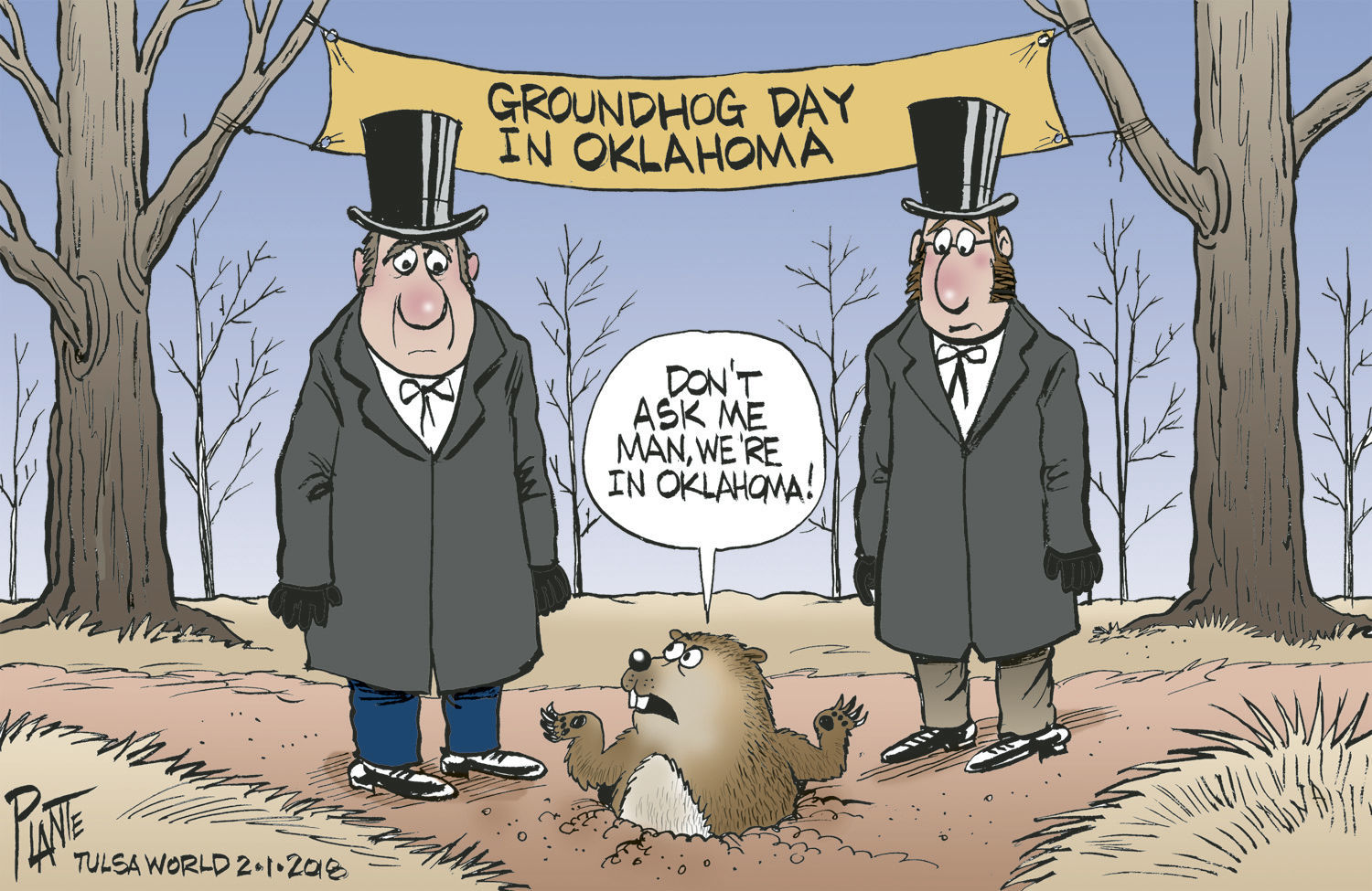 Bruce Plante Cartoon: Groundhog Day